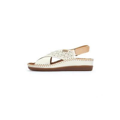 Abbildung von Pikolinos Keilsandalen in Leder Palma für Frauen Farbe Beige