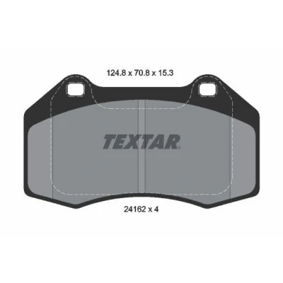 Abbildung von TEXTAR 2416201 Bremsbelagsatz nicht für Verschleißwarnanzeiger vorbereitet RENAULT: CLIO 3, MEGANE 3 Coupe, 2