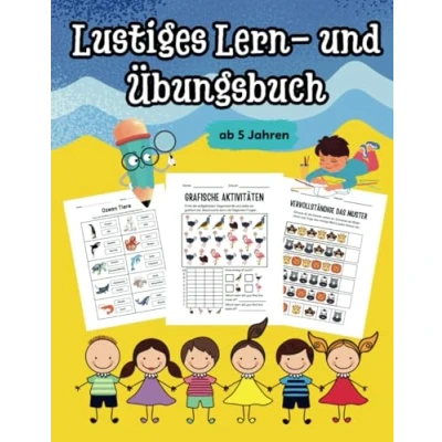 Abbildung von Lustiges Lern und Übungsbuch Vorschule: Mal Denkspiele, Zahlen lernen, Konzentration, Feinmotorik, Logik Ausmalspaß für Kinder ab 5 Jahren