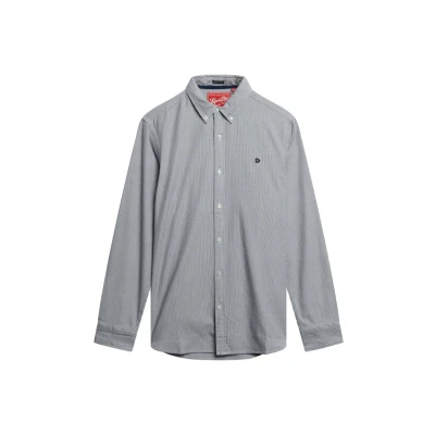 Abbildung von Superdry Oxford LONG Sleeve Hemd, Herren, Größe: Medium, Needle ticking stripe