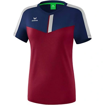 Abbildung von Erima Damen Squad Funktions T Shirt, New Navy/Bordeaux/Silver Grey, 42