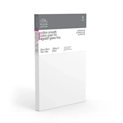Abbildung von Winsor &amp; Newton 6205022 Professional Keilrahmen Feinkorn, Leinwand mit 280 g/m² aus 100% Baumwolle, 3 fach grundiert für Aquarell, Ölfarben, Acrylfarben 20 x 30 cm