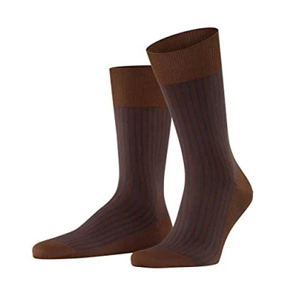 Abbildung von Falke Oxford Stripe Business Socken, Herren, Größe: 39/40, Chestnut