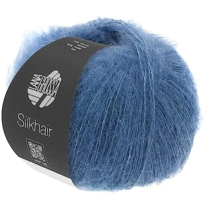 Abbildung von LANA GROSSA Silkhair Feines Lace Garn aus Superkid Mohair mit Seide Handstrickgarn 70% (Superkid) &amp; 30% 25g Wolle zum Stricken Häkeln 210m