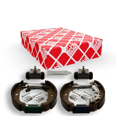 Abbildung von FEBI BILSTEIN 38744 Bremsensatz, Trommelbremse Hinterachse mit Zubehör, Radbremszylinder, Anbaumaterial FIAT: Punto II Schrägheck