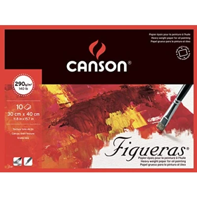 Abbildung von Canson 200857227 Figueras Ölmalpapier, 30 x 40 cm, naturweiß