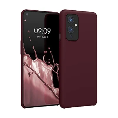 Abbildung von kwmobile Hülle kompatibel mit OnePlus 9 (EU/NA Version) Silikon Handy Case Handyhülle weiche Oberfläche kabelloses Laden Tawny Red