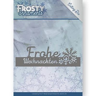Abbildung von Dies Jeanine`s Art Frosty Ornaments Text Frohe Weihnachten