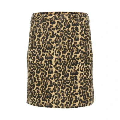 Abbildung von Kaffe Curve Leonoma Minirock, Damen, Größe: 44, Naturel leopard print