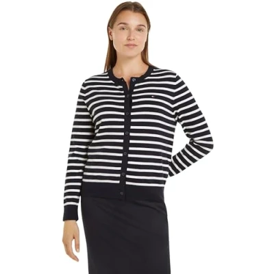 Abbildung von Tommy Hilfiger Strickjacke &quot;CO JERSEY STITCH CARDIGAN&quot;, mit Flagge
