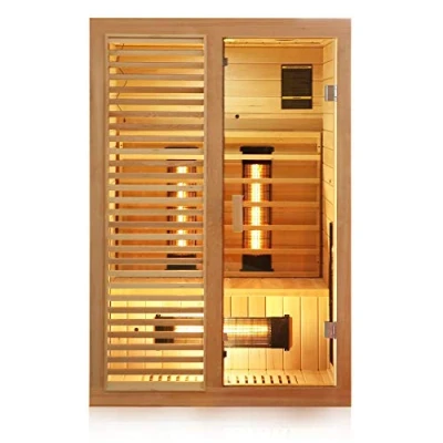 Abbildung von Infrarotkabine Infrarotsauna HAMLIN 130cm x 105cm 190cm Vollspektrumstrahler