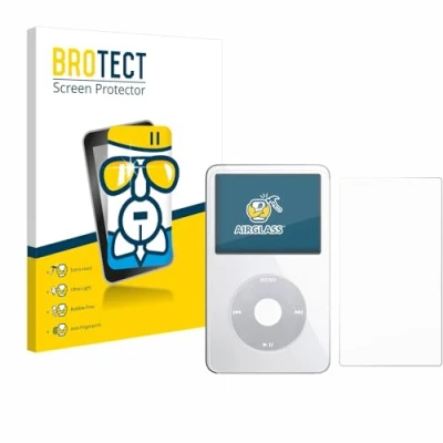 Abbildung von BROTECT Schutzglas für Apple iPod Classic Video (Display+Rückseite) Schutzfolie Panzer Folie Glas [Extrem Kratzfest 9H, Anti Fingerprint,