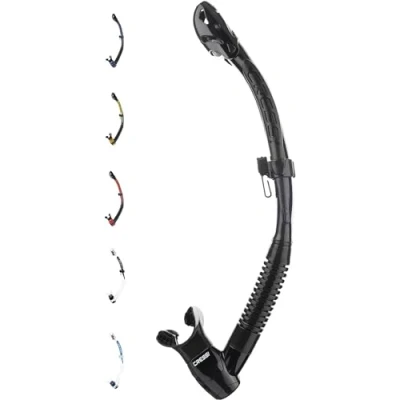 Abbildung von Cressi Unisex Adult Itaca Ultra Dry Snorkel Trockenes Freitauchen und Schnorcheln, Schwarz/Schwarz, Einheitsgröße