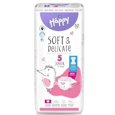 Abbildung von bella baby Happy Windeln Größe 5 Junior 11 18 kg 52 Stück, DERMATEST &amp; OEKO TEX Siegel, Babywindeln Einweg