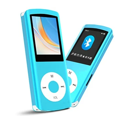 Abbildung von Hotechs MP3 Player/MP4 Player, Player mit 32 GB Speicherkarte, schlankes Design, digitales LCD Display, 4,6 cm (1,8 Zoll) FM Radio