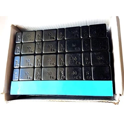 Abbildung von 100 Streifen 60g (4x5+ 4x10g) Klebegewichte Schwarz Auswuchtgewichte Kleberiegel