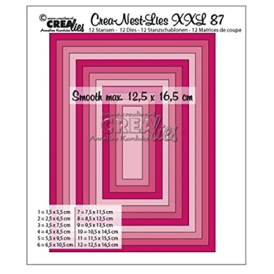 Abbildung von Crealies Crea Nest Lies XXL no 87 gladde rechthoeken halve cm CLNestXXL87 12,5x16,5 (01 19)