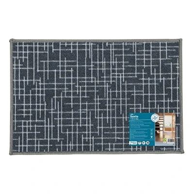 Abbildung von JVL Savio Fußmatte, maschinenwaschbar, 40 x 60 cm, Grau, Einheitsgröße
