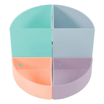 Abbildung von Exacompta 682296D 3er Pack Stiftehalter The Quarter mit 4 Fächern für mehr Ordnung auf dem Schreibtisch Stifteköcher Stiftebox Aufbewahrungsbox Organizer pastell