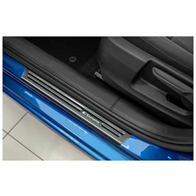 Abbildung von tuning art 851 Edelstahl Einstiegsleisten Set passend für Skoda Octavia 3 III 2012 2020, Farbe:Anthrazit