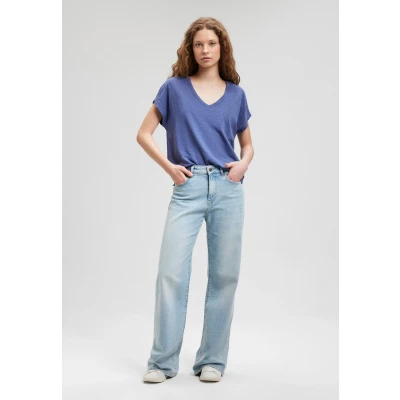 Abbildung von Mavi Kurzarm Tshirt basic, Damen, Größe: Small, Blue indigo
