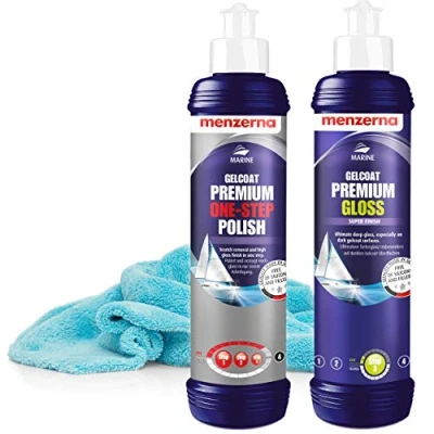 Abbildung von detailmate Menzerna Premium Gelcoat Boots Politur Set Polish (One Step + Gloss Set)