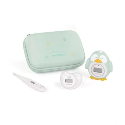 Abbildung von Miniland Thermokit Dolce Mint. Praktsch verschließbares Etui mit drei Babythermometern
