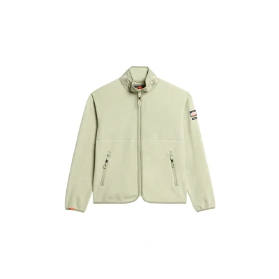Abbildung von Superdry Active FULL ZIP Fleecejacke, Damen, Größe: 36, Dusty sage
