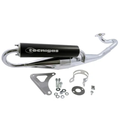 Abbildung von Auspuff TECNIGAS Next R Chrom kompatibel mit PEUGEOT Speedfight 3 50 LC (2 Takt) Typ:F1, AC Typ:F1
