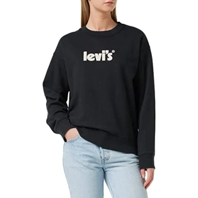 Abbildung von Levi&#039;s Damen Graphic Standard Crewneck Pullover Sweatshirt, Poster Logo Caviar, XXS