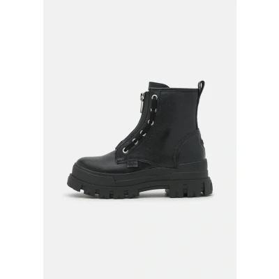 Abbildung von Buffalo Vegan Aspha ZIP Plateaustiefelette black, Damen, Größe: 36, Black Schuhe