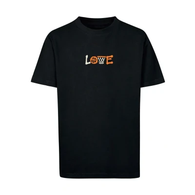 Abbildung von Mister TEE Basketball LOVE Tshirt print für Kinder, Größe: 146/152, Black