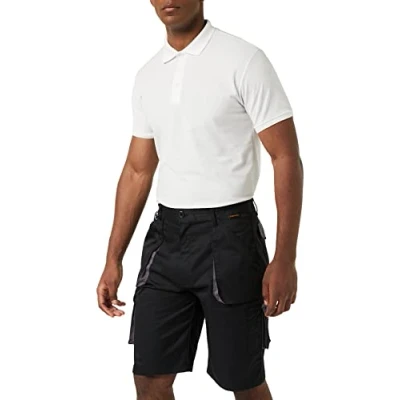 Abbildung von Portwest Texo Kontrast Shorts, Größe: M, Farbe: Schwarz, TX14BKRM