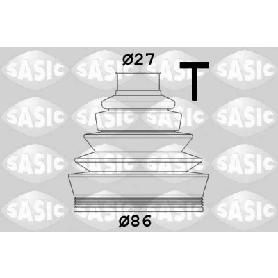 Abbildung von SASIC 1906009 Achsmanschette radseitig Thermoplast ALFA ROMEO: 147, Spider, 166, FIAT: Punto II Schrägheck, Coupe, I LANCIA: DELTA 2