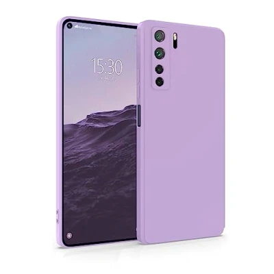 Abbildung von MyGadget Hülle für Huawei P40 Lite 5G robuste Silikon Schutzhülle TPU Case Slim Silikonhülle Back Cover Kratzfest Handyhülle Matt Lila