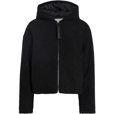 Abbildung von Calvin Klein Jeans Jacket Fleecejacke, Damen, Größe: XS, Black