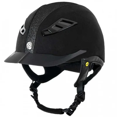 Abbildung von Back on Track Reithelm EQ3 Lynx Strass Schwarz 50 53