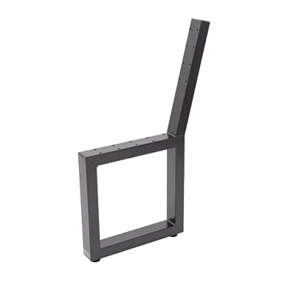 Abbildung von Bankgestell Sitzbank Bank Stuhl Esstisch Sitzecke Metall DIY Gestell Gartenbank (EInzeln, Schwarz matt RAL 9005)
