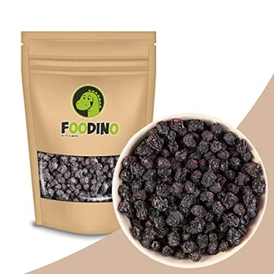 Abbildung von Aroniabeeren getrocknet naturbelassen ungezuckert ungeschwefelt Aronia Beeren ohne Zucker ganz Trockenfrüchte Trockenobst 500g 5kg wiederverschließbar Premium Qualität FOODINO (1kg)