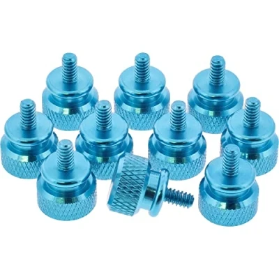 Abbildung von InLine 77770B 10er Pack Rändelschrauben für Gehäuse, blau