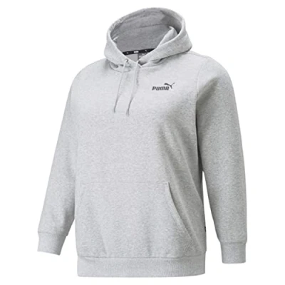 Abbildung von PUMA Damen ESS Small Logo Hoodie FL Plus Sweat, Grau Light Gray Heather, XL