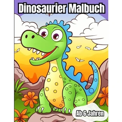 Abbildung von Dinosaurier Malbuch für Kinder ab 6 Jahren malheft mit 40 Dinosauriern zum ausmalen Jungen und Mädchen: Dino Buch Kindergarten, Vorschule, Grundschule auch zu Hause