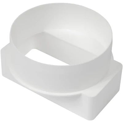 Abbildung von Vent Systems 110 x 55 mm Kurzer Rechteckiger Kanalverbinder zum Rundrohr Ø100 mm. Lüftungssystem, Heizung, Kühlung