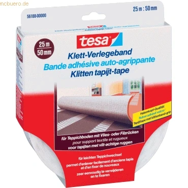 Abbildung von 6 x Tesa Klett Verlegeband 25mx50mm