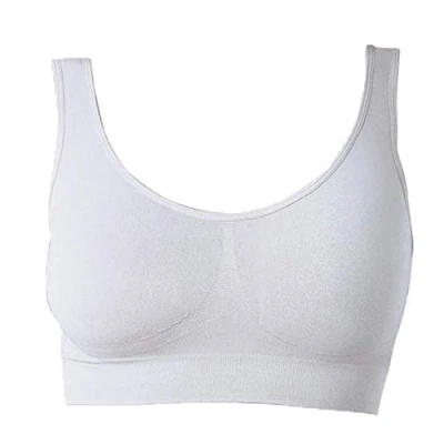 Abbildung von UnsichtBra Bustier Damen BH ohne Buegel Wohlfühl Bustiers Top Bügelloser Soft Bra Schlaf Still Sport Bralette in vielen Farben (wellbra_sngl)(3XL, Weiß)