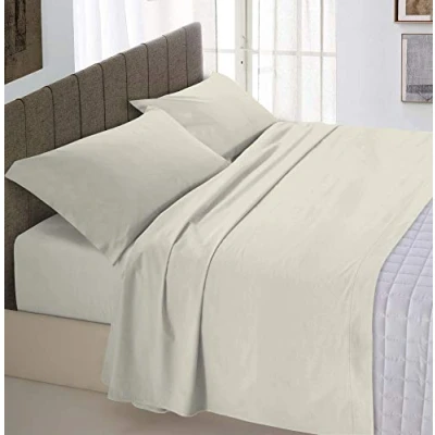 Abbildung von Italian Bed Linen Max Color Bettwäsche Set, Creme, Doppelte