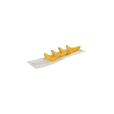 Abbildung von APS 84231 GN 2/4 Tablett SINUS, 53 x 16,2 cm, Höhe 2 Melamin, weiß