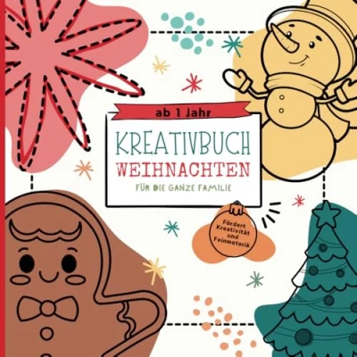 Abbildung von Kreativbuch Weihnachten für die ganze Familie: Ausmalbilder, Rätsel, Suchspiele, Bastelideen, Geschichten und Rezepte Kreative Aktivitäten ... (Kreativbuch Familie)