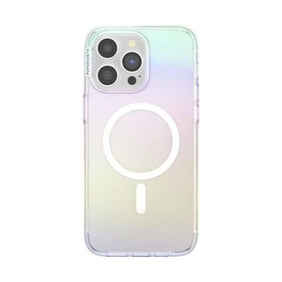 Abbildung von PopSockets iPhone 15 Pro Max Hülle kompatibel mit MagSafe, Handyhülle für Max, kabellos aufladbar, nur Shimmer