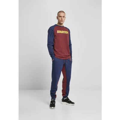 Abbildung von Starter Raglan Longsleeve Langarmshirt, Herren, Größe: Medium, Port/darkblue